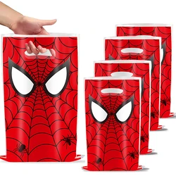 10/20/50pcs Red Spider Birthday Party Gift Bags Spider Theme Plastic Candy Bag Boy Loot Bag for Kids Birthday Party Favors Suppl