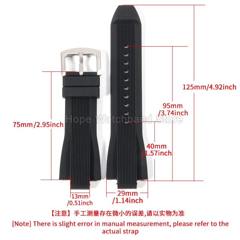 سوار ساعة سيليكون مريح مقاوم للعرق لساعة مايكل كورس، اتصال مرفوع، قهوة سوداء، أزرق داكن، 13 × 29 ملم، إبزيم إبرة