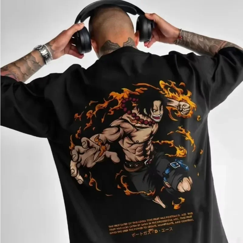 ワンピース アニメ周辺グッズ クラシックコミックTシャツ 半袖 クルーネック 2025年新作 夏 メンズ レディース カップル向け