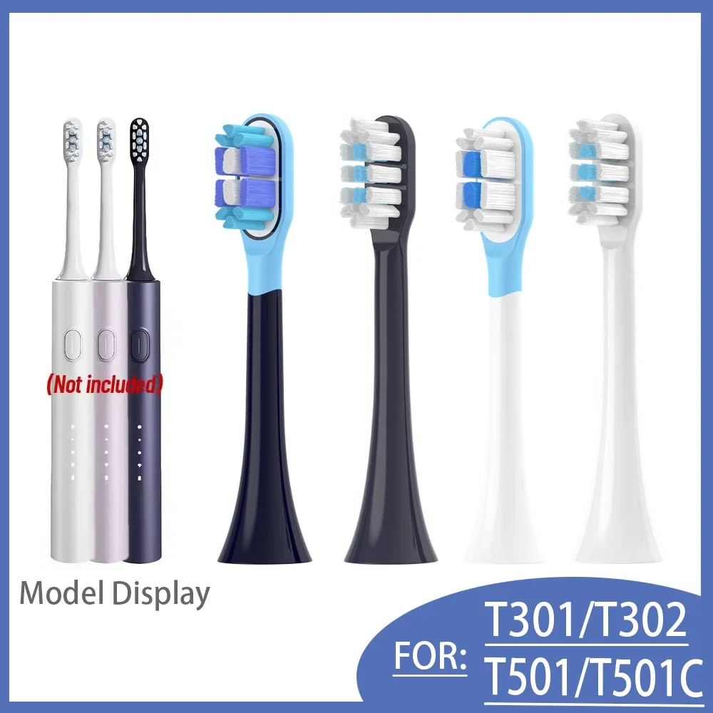 

Сменные насадки для зубных щеток Mijia T301/T302/T501C Xiaomi Sonic, электрическая зубная щетка DuPont, насадки с мягкой щетиной и колпачками