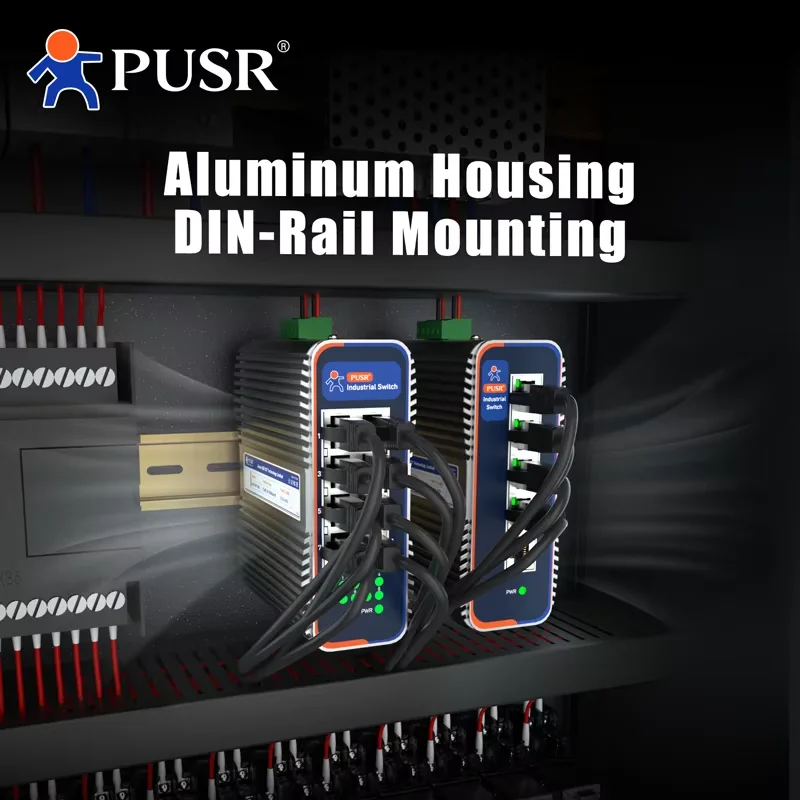 Picture 4: PUSR 5/8 Port Ethernet Switch 100/1000Mbps Gigabit RJ45 IP40 6KV Uplink IP Unmanaged Industrial Network Switch Plug&Play USR-ISG