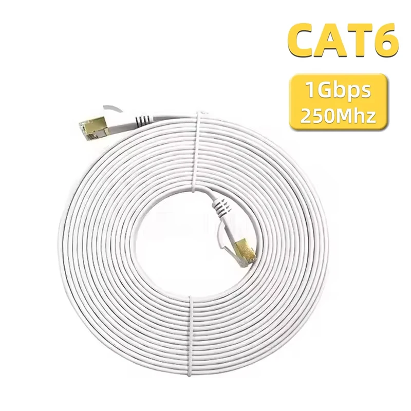 Gigabit Cat6 Ethernet Cable 0.3/0.5/1/1.5/2/3/5/10m Flat RJ45 LAN Patch Cord Internet Network Cable For Router Modem PC Laptops