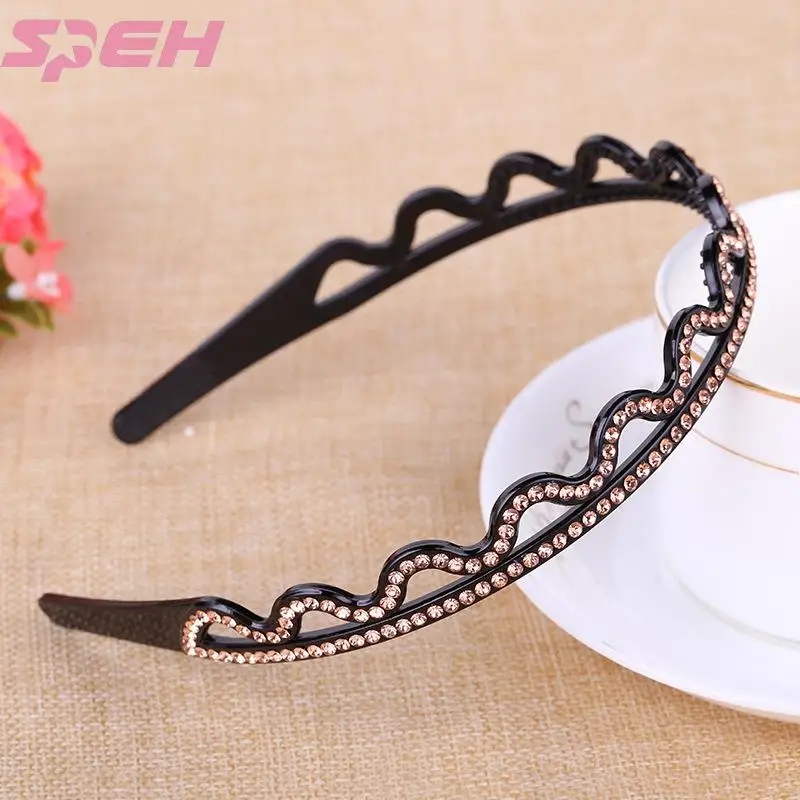 Hot sale hot sale 2019 new wave drill hoop Korean fashion diamond hair accessories foreign trade direct sales one on behalf