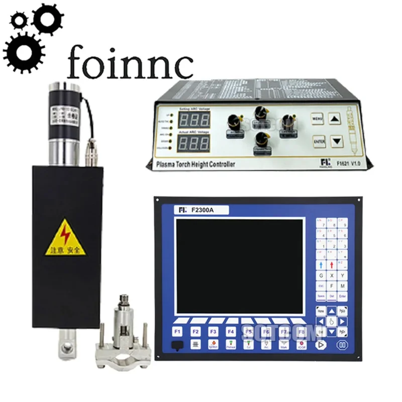 Nouvelle commande numérique par ordinateur d'axe du contrôleur 2 de plasma de F2300a avec la course 10mm de Jykb-100-dc24v-t3 de poussoir de F1621 Hp105 Thc pour la découpeuse de plasma