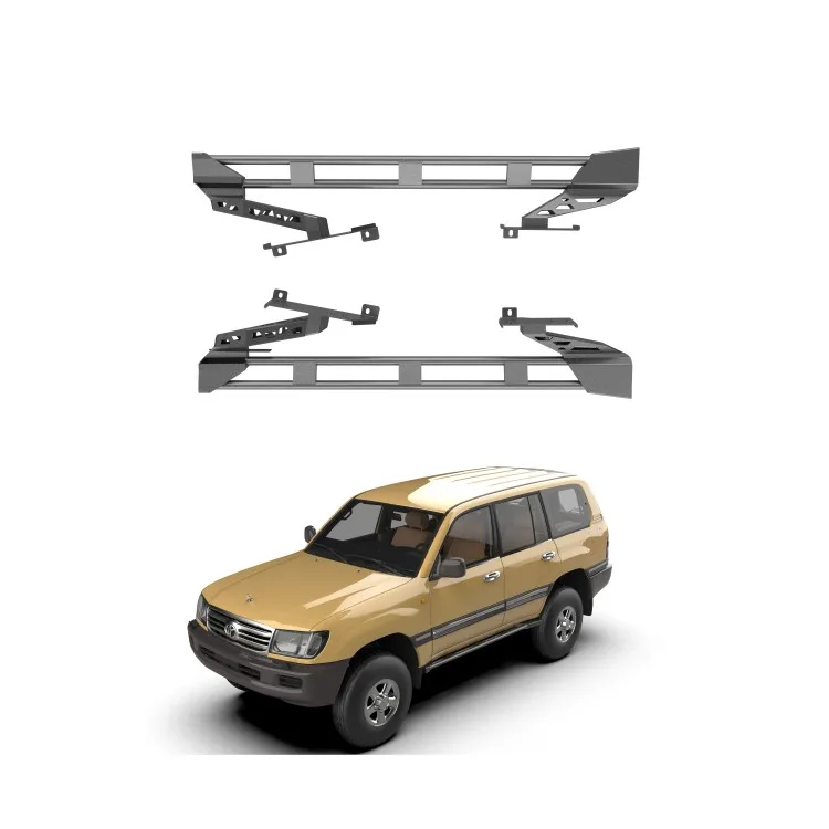 

For Land Cruiser LC100 Side Steps Running Boards Off-Road Parts Manufacturer Steel Rock Slider Car Exterior Accessoriescu