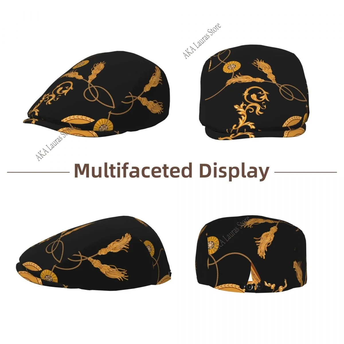 Winter Hat Male Berets Baroque With Chains HJat for Women