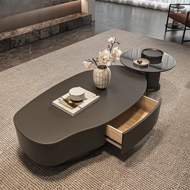 Italian high-end mango rock slab coffee table living room household small apartment irregular light luxury new model