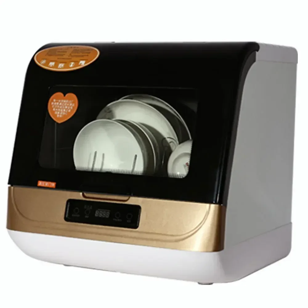 Automatic Dishwasher Drying, Desktop Dishwasher Machine Free Installation, Compact and Space-saving