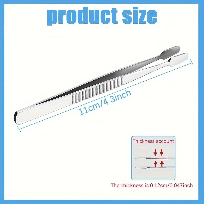 Precision Stamp & Collectible Tweezers with Wide Tip for stamps coins philately Durable for philately for coin collecting