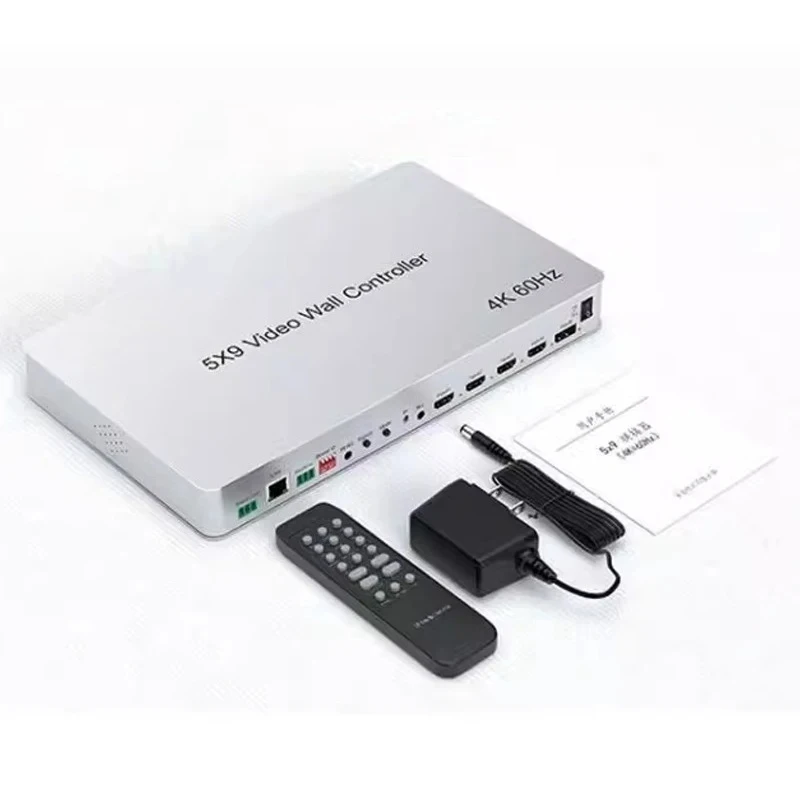 HDMI 2.0 5x9 Splicer TV Wall Splicing Screen Controller 12V/2A 4K HD 3x3 2x2 Vertical Screen Splicing Device Screen Divider