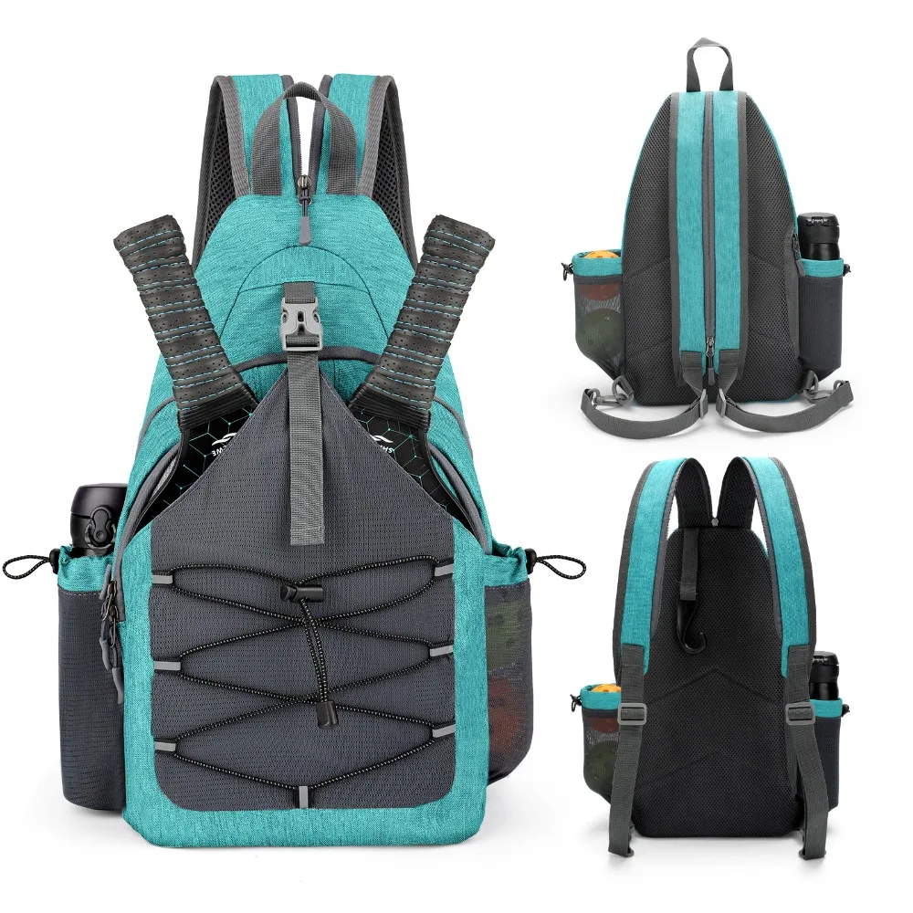 

Large Capacity Pickleball Rackets Backpack Adjustable Holds 2 Rackets Pickleball Paddle Bag with Hanging Hook Lightweight