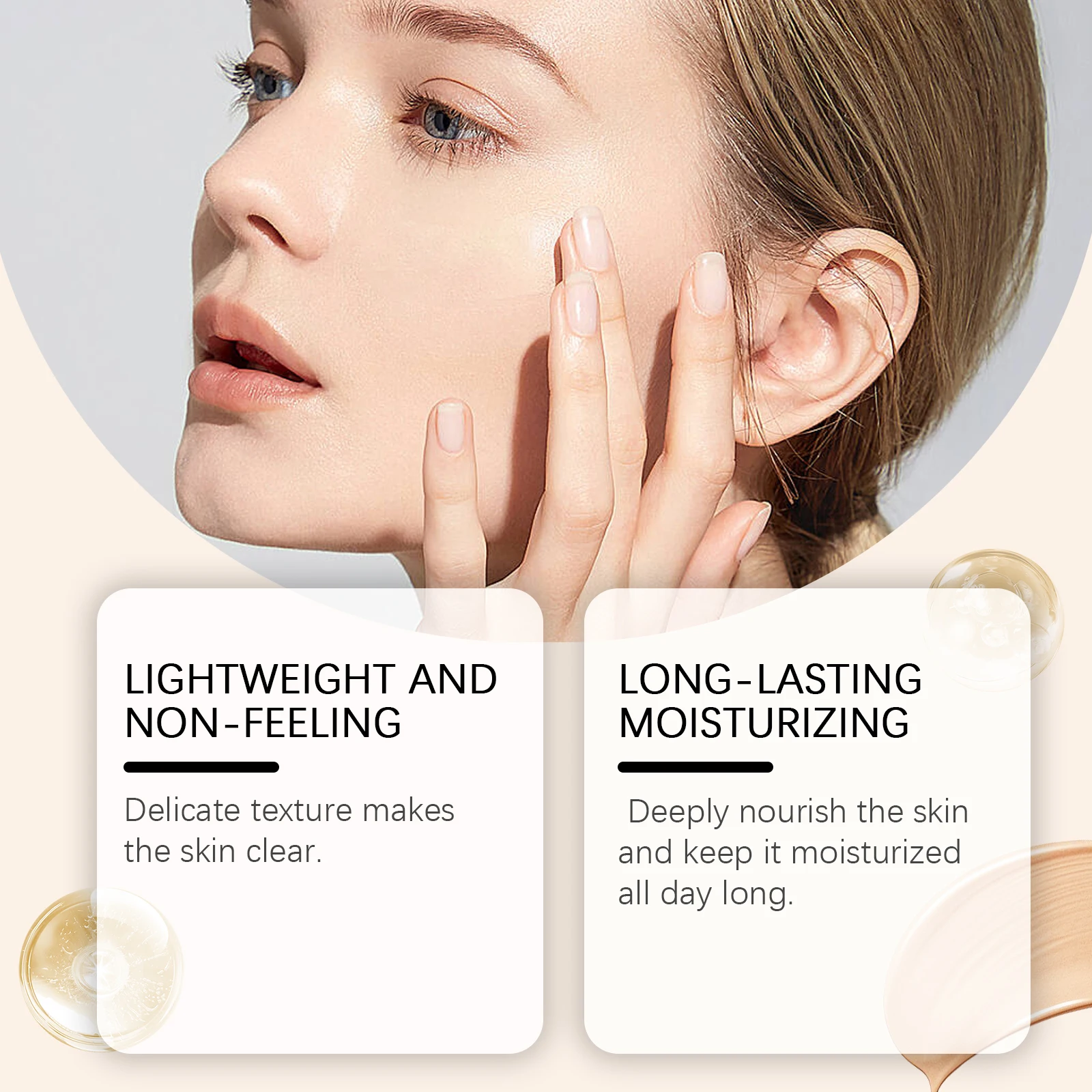 Zephoco Liquid Foundation Spf50 Medium Spectrum Sunscreen Serum Matte Waterproof Hyaluronic Acid Deep Hydration Face Foundation