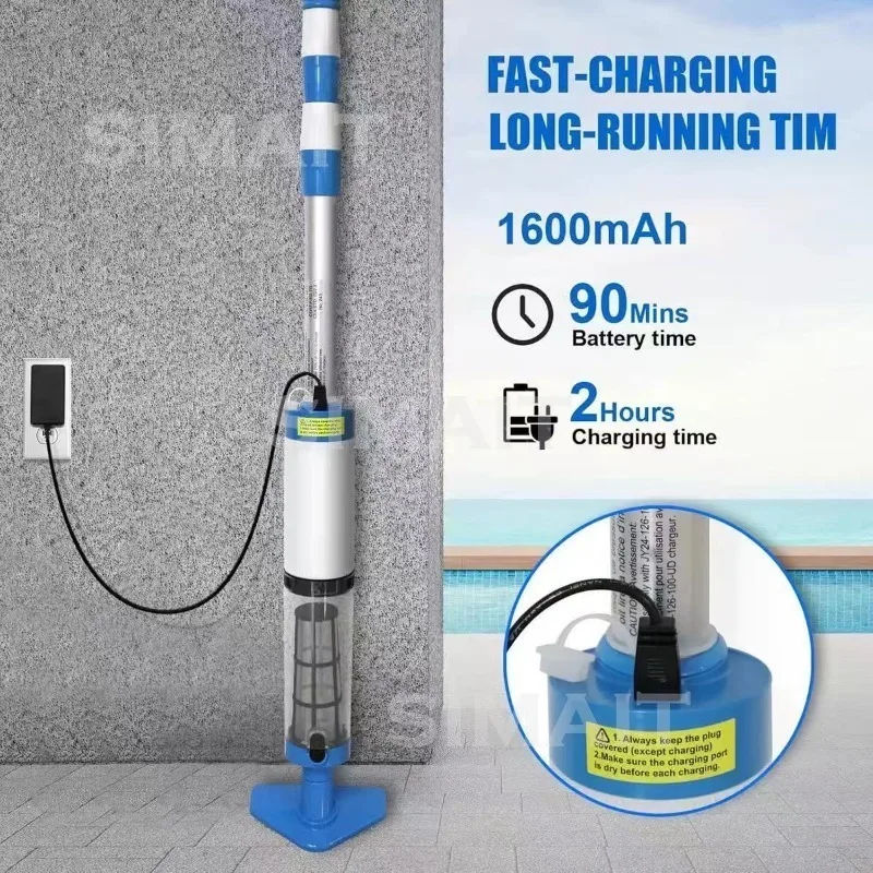 Swimming Pool Small Wireless Sewage Suction Machine, Vacuum Cleaner, Fish Pool Bath Hot Spring Cleaning Sand