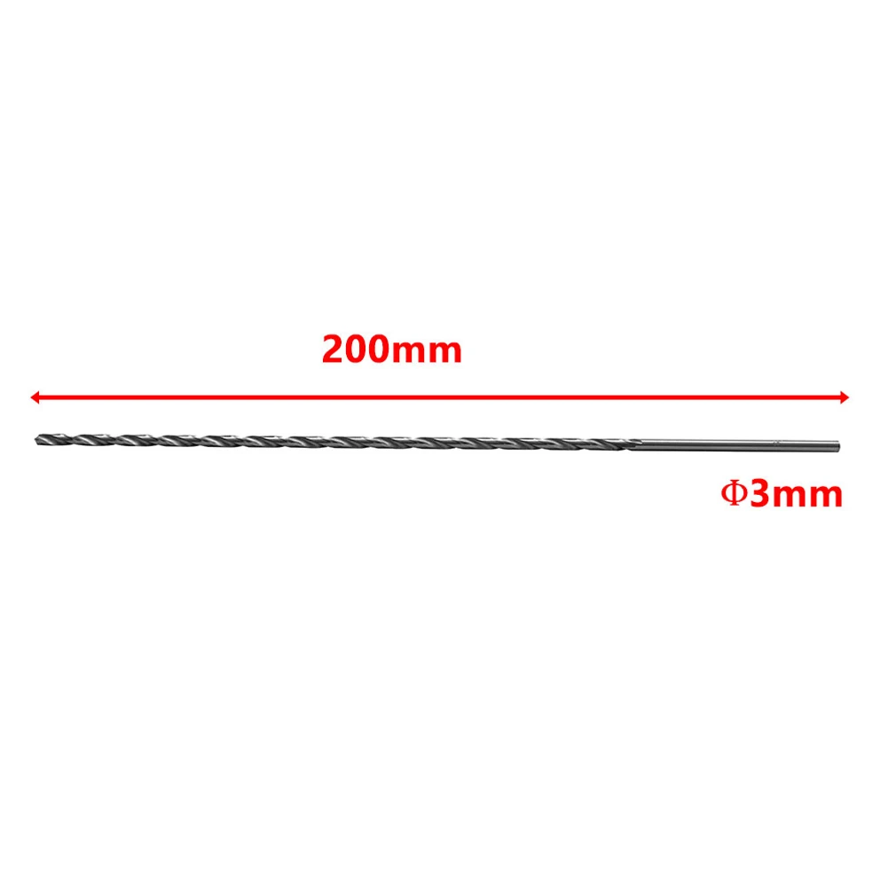 1pc 200mm HSS Bohrer Bits Extra Lange Gerade Schaft Bohrer Spiralbohrer Für Metall Bohren Elektrische Bohrer 2-10mm Power Tool – Detail 6