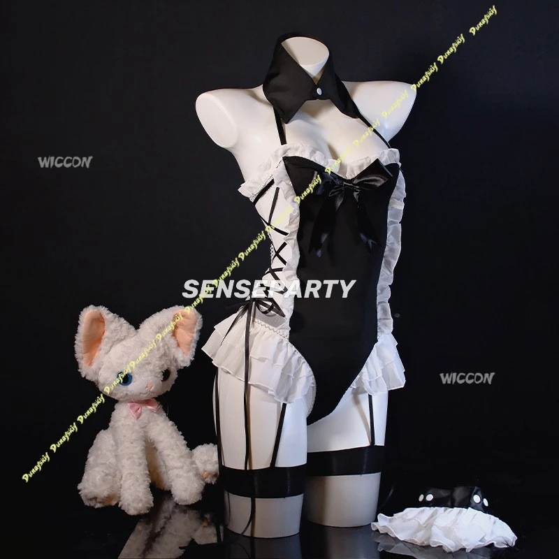 Cosplay Costumes Sexy Romantic Lingerie Maid Uniform One-piece Pajamas Passionate Girls Dress Cute Rabbit Christmas Halloween