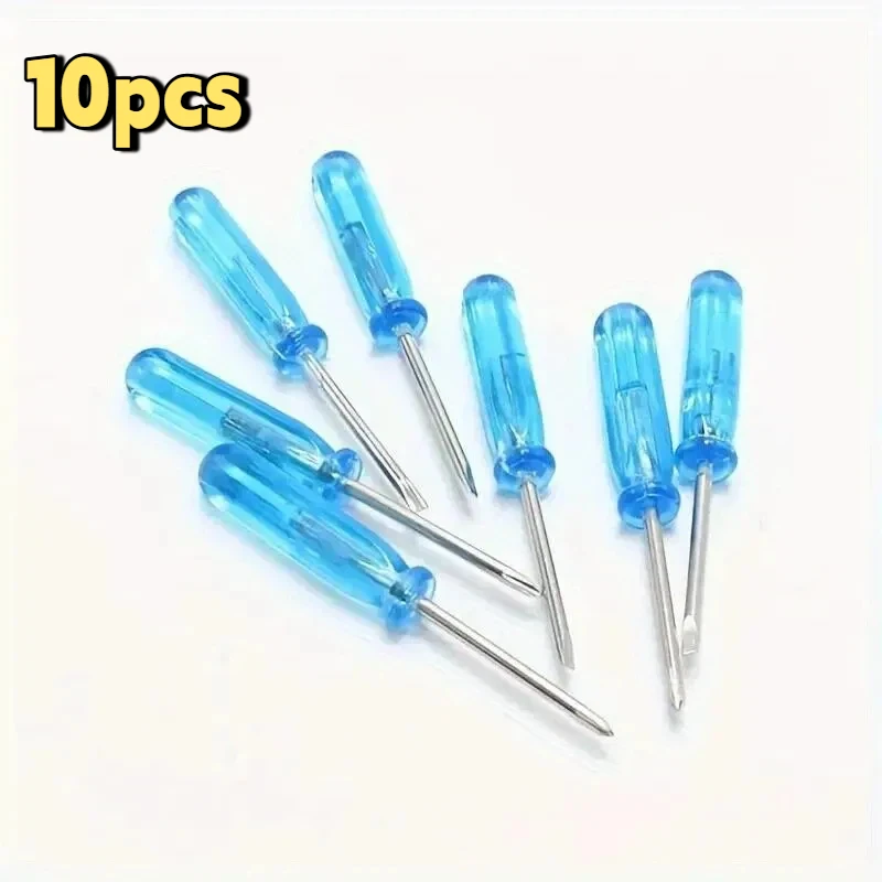 10-Pack Mini Phillips Screwdriver Set 2mm Cross/Horizontal Head Precision Repair Tools for Toys And Electronics Hand Exercise