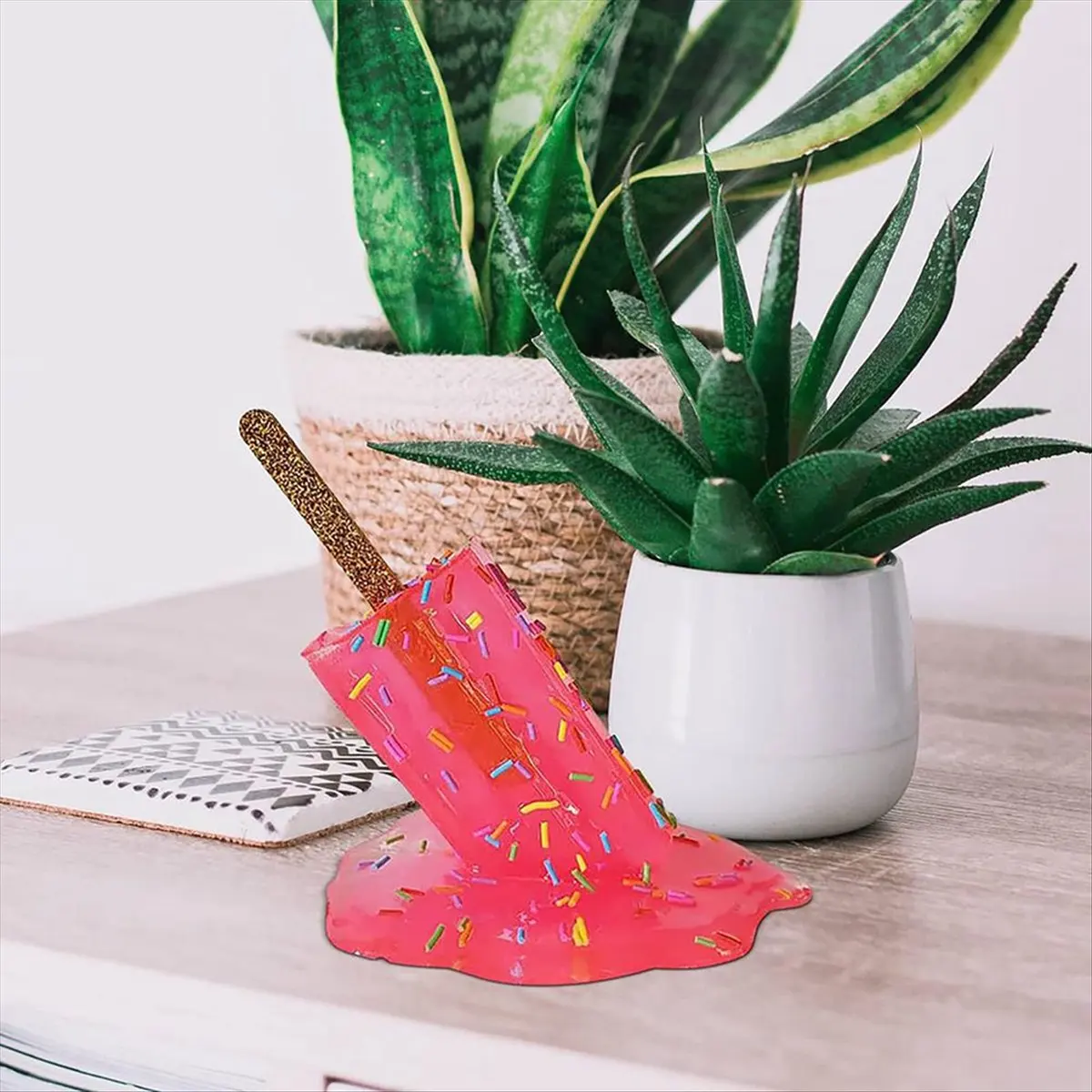 A20I Melting Sculpture, Melting Ice Cream Resin Ornaments, Summer Cool Lollipop Crafts, Summer Beach Cool,B - view 4