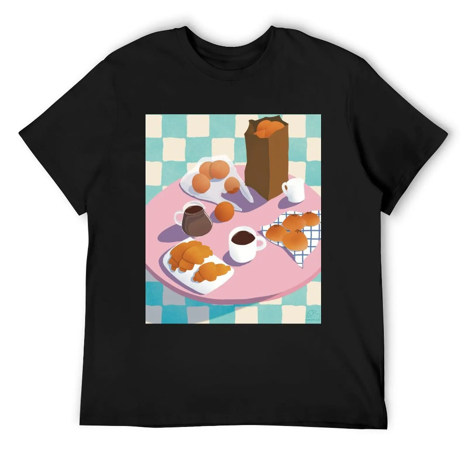 

Pastries and Coffee T-Shirt gifts for boyfriend funny shirt cotton anime shirt blacks shirts graphic tee men