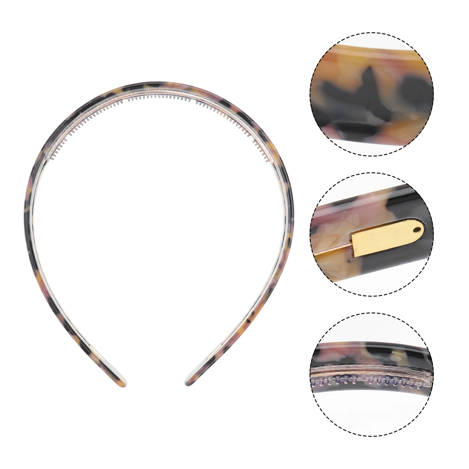 

1Pcs Exquisite Acetate Headband Non-Slip Decorative Hair Accessory for Party Daily Wear Travel Gift Beauty Non-Slip Hairband