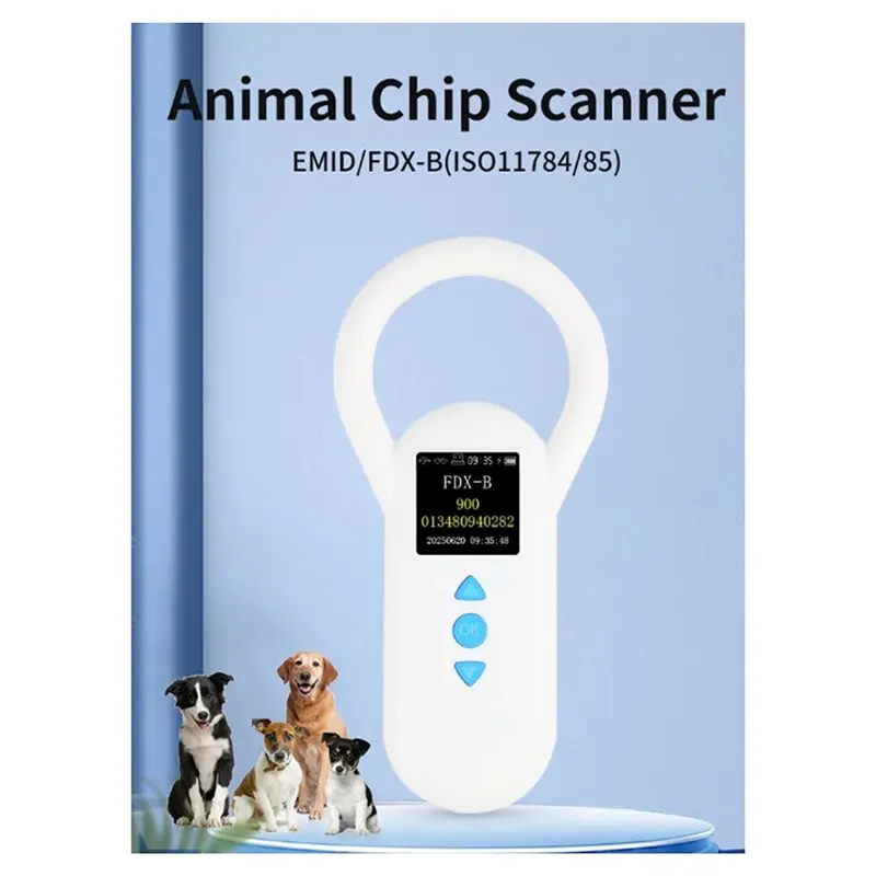 B24B Animal RFID Reader 134.2Khz 125Khz USB/2.4G Cat Dog Microchip Scanner FDX-B Glass Chip Identification Tag Reader