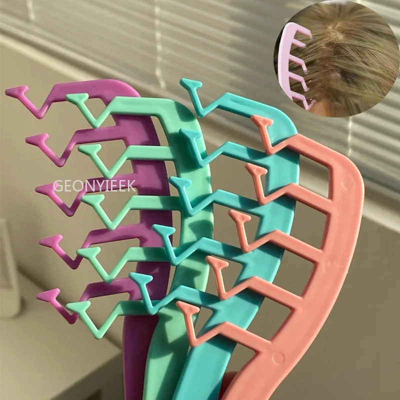 

Hair Fluffy Comb Instant Hair Volumizer Curly Hair Styling Combs Fluffy Hair Slit Cover Z Shape Hair Styling Combs Combing Brush