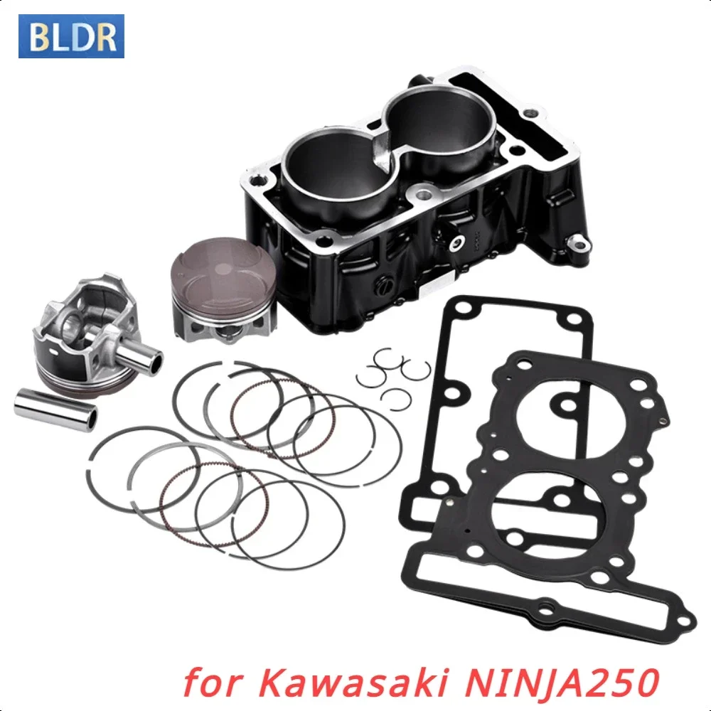 62mm Motorcycle Cylinder Head Overhaul Mat Piston Rings Gasket Kit for Kawasaki KLE250 Z250 ER250 EX250 Ninja 250R 2013-2017