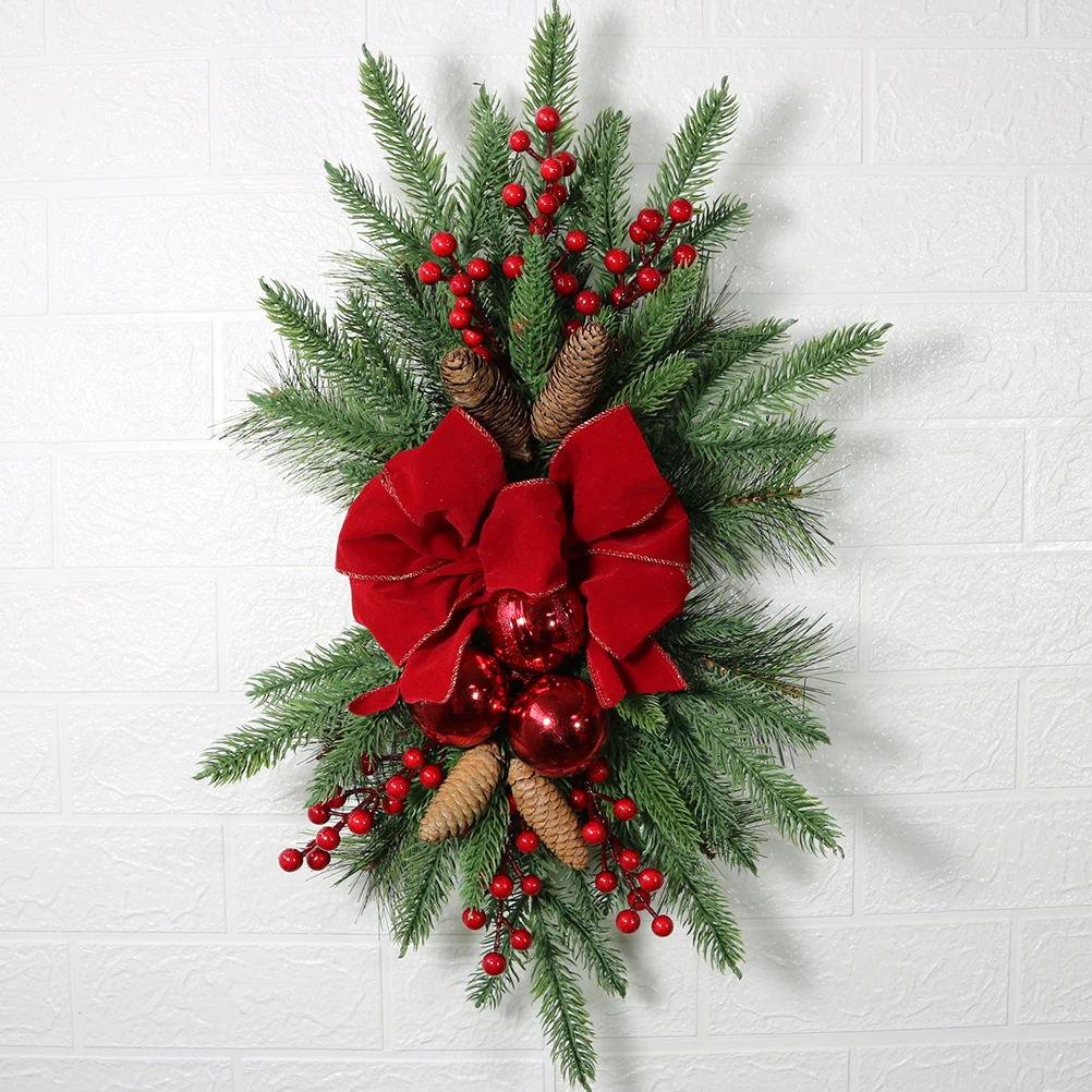 

Christmas Wreath Pendant Rattan PVC Decorations Bedroom Living Room Hanging naments Xmas Door Party Staircase