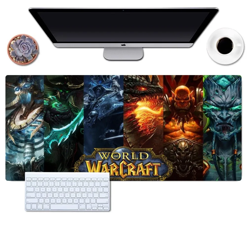 W-Warcraft-Game-Lich King Mousepad Gaming Office Desk Pads Large For Computer Non-slip Lockedge Mouse Pad