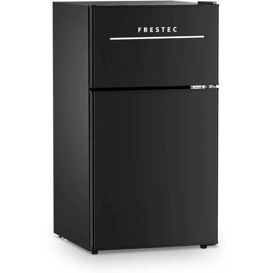 Kompakt 3,2 Cu.Ft. 2-türiger Mini-Kühlschrank mit Gefrierfach für Schlafzimmer, Zuhause, Büro, Wohnheim und kleine Wohnräume, energieeffiziente Getränke