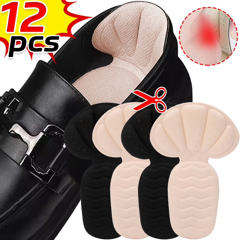 

T-shaped Foam Heel Stickers Rear Foot Anti-abrasion Half Shoes Insoles Women High Heels Anti Wear Feet Heel Patch Shoe Inserts