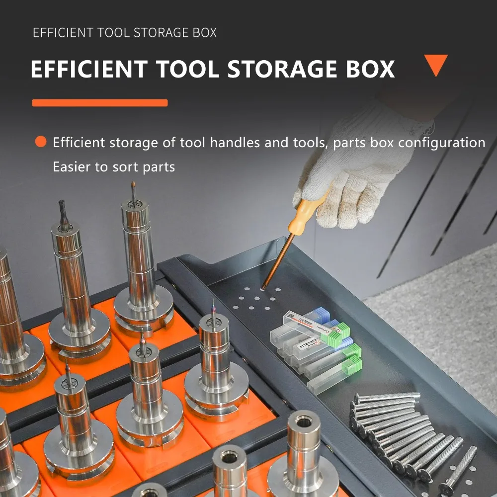 Heavy CNC Tool Cart CAT40/BT40/NMTB40 CNC Tool Holder - Holds 35 Tool Rack Trok Storage Rack Wheeled Service Cart