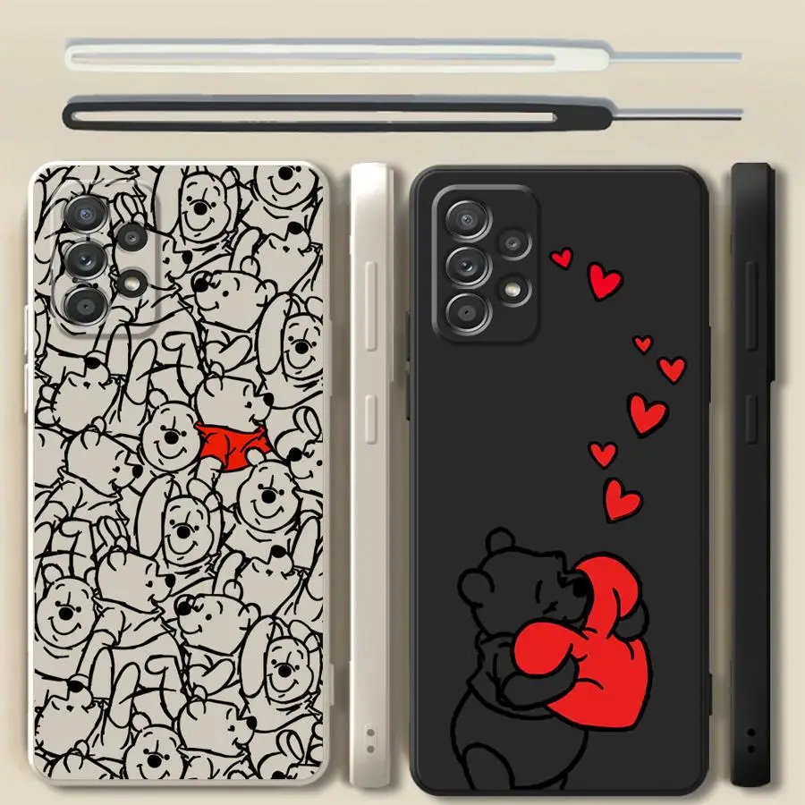 ديزني ويني ذا بوه حافظة لهاتف سامسونج جالاكسي A20s A06 A02s A05 A50 A56 A03 A30s A53 A71 A73 A04 غطاء ناعم