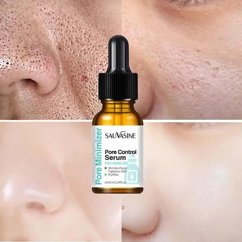 Pore Shrinking Facial Serum Remove Large Pores Tightening Repair Pore Minimizing Blackhead Removal Oil Control Smooth Skin Care