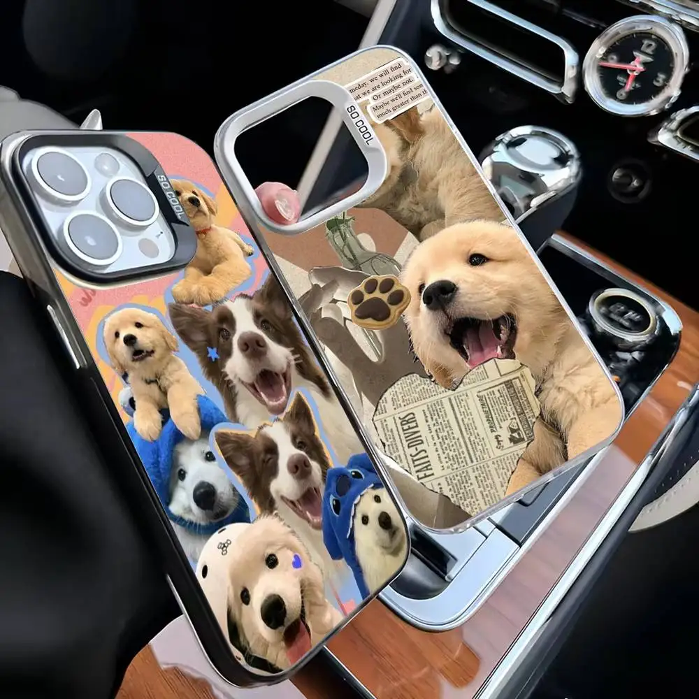 

Cute Puppy Phone Case For iPhone 16,15,14,13,12,11,Mini,Pro,MAX Black Matte Shockproof Cover