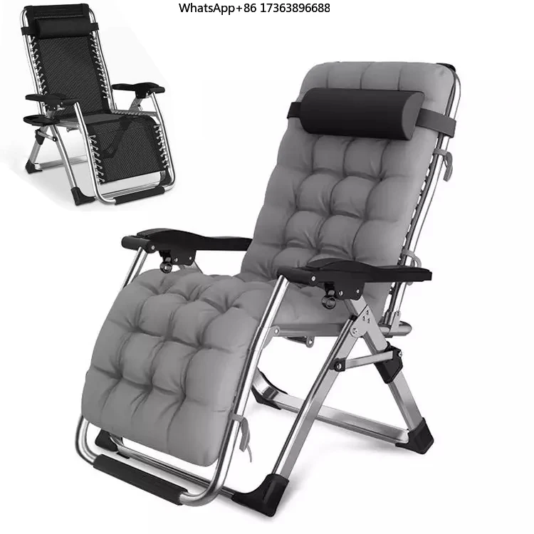 Uplion Outdoor Folding Garden Chair Sun Loungers Adjustable Padded Lounger Chair With a Cup Holder Zero Gravity Chair