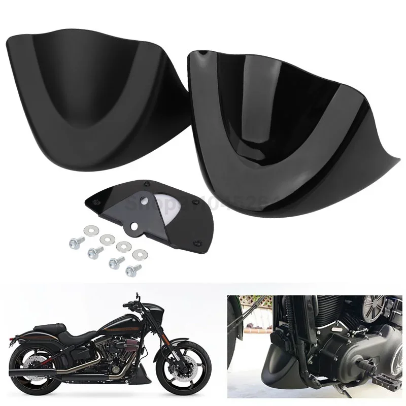 

Motorcycle Chin Fender Front Mudguard Black Spoiler Lower Dam Air Fairing Cover For Harley Dyna Fat Bob Wide Glide FXD 2006-2017