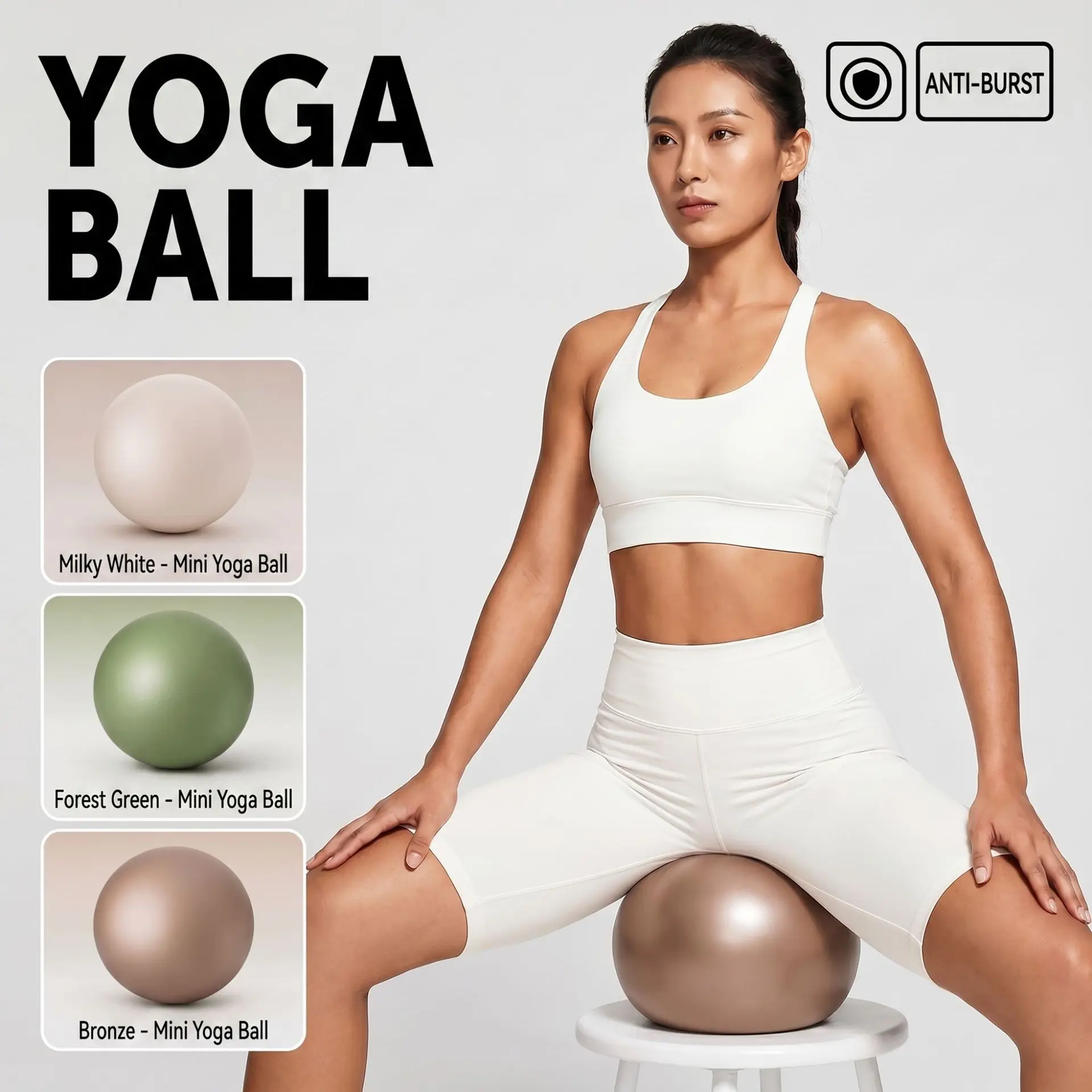 Yoga Ball 25cm Postpartum Core Repair Adult Special Exercise Pelvic Floor Pilates Training Ball