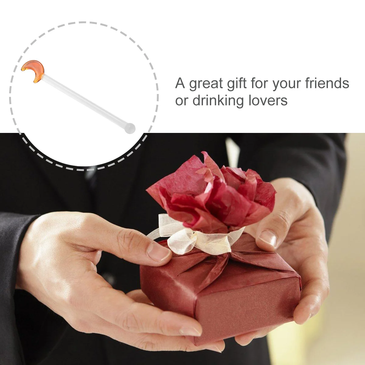 

5Pcs Premium Material Swizzle Mixing Sticks Creative Stir Tool for Drinks Lemonade Iced Tea Ice Coffee Glass Mixer Stick