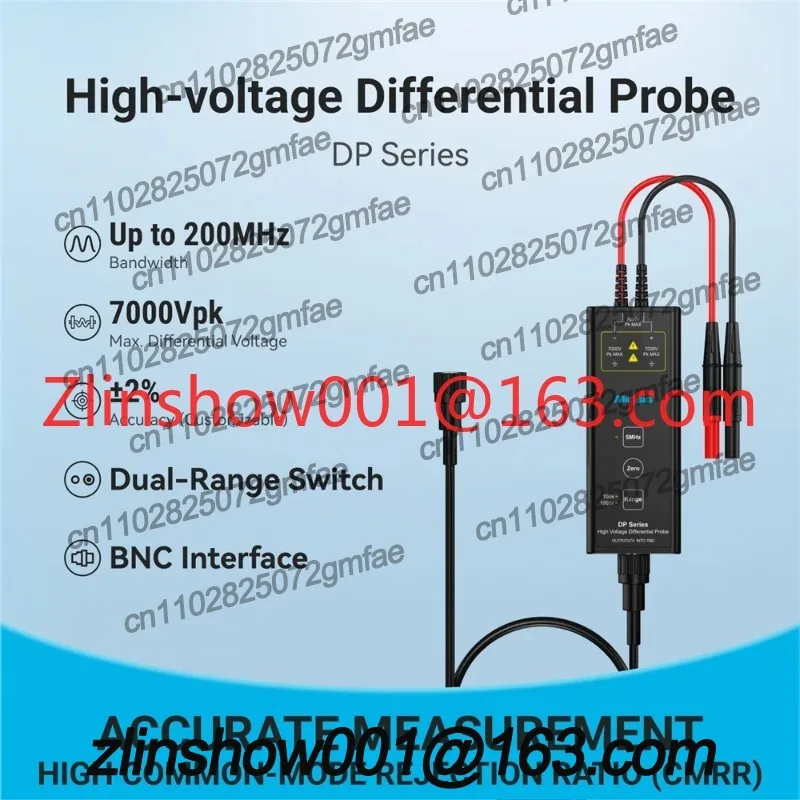 High Voltage Differential Probe 100MHz-200MHz DP Series DP700/1500/3000/701/1501/3001/702/1502/3002
