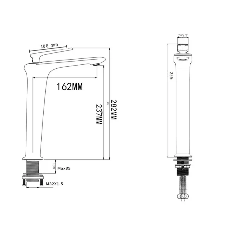 لـ e Lavabo En or Rose Noir، Robinet Blanc Moderne، Salle De Bains، Eau Chaude Et Froide، Mellaangeur D'evier، Navire D