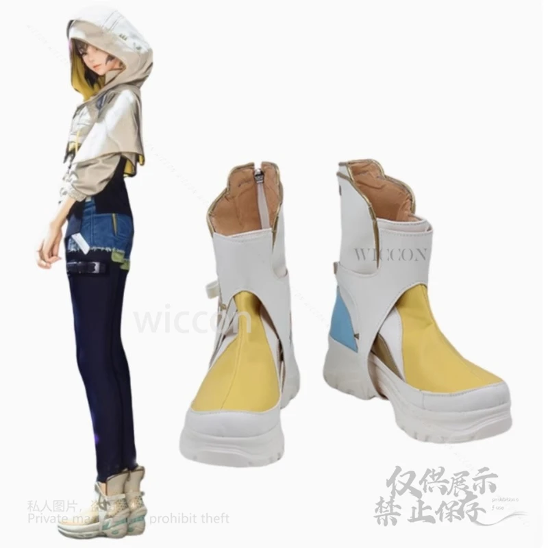 【Miss Sakura】 Juego de Anime FF14 esfeno Cosplay zapatos de cuero PU originales accesorios botas de fiesta de Halloween zapatos 35-51
