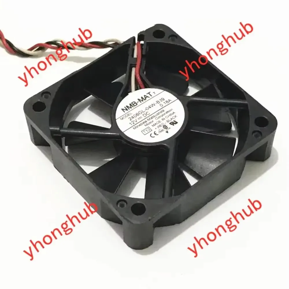 NMB-MAT 2406GL-04W-B39 T13 DC 12V 0.18A 60x60x15mm 3-Wire Cooling Fan