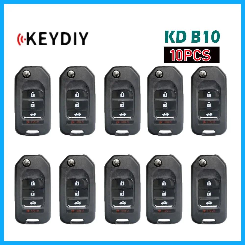 

10pcs Keydiy KD B10 Universal Remote Key B10-3 B10-4 B Series Car Remote Key for Honda Style KD900 KD900+ KD-X2 URG200 Mini