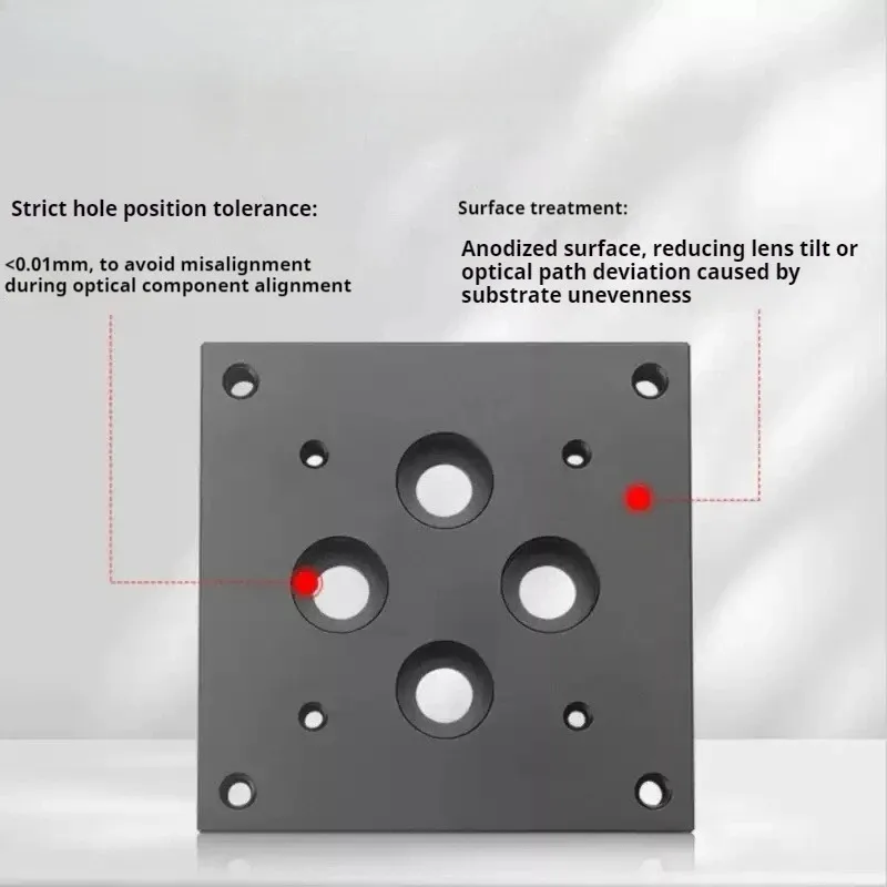High Precision Perforated Aluminum Transfer Plate M3 M4 M6 Screw Holes Optical Platform Position Connection Hardware