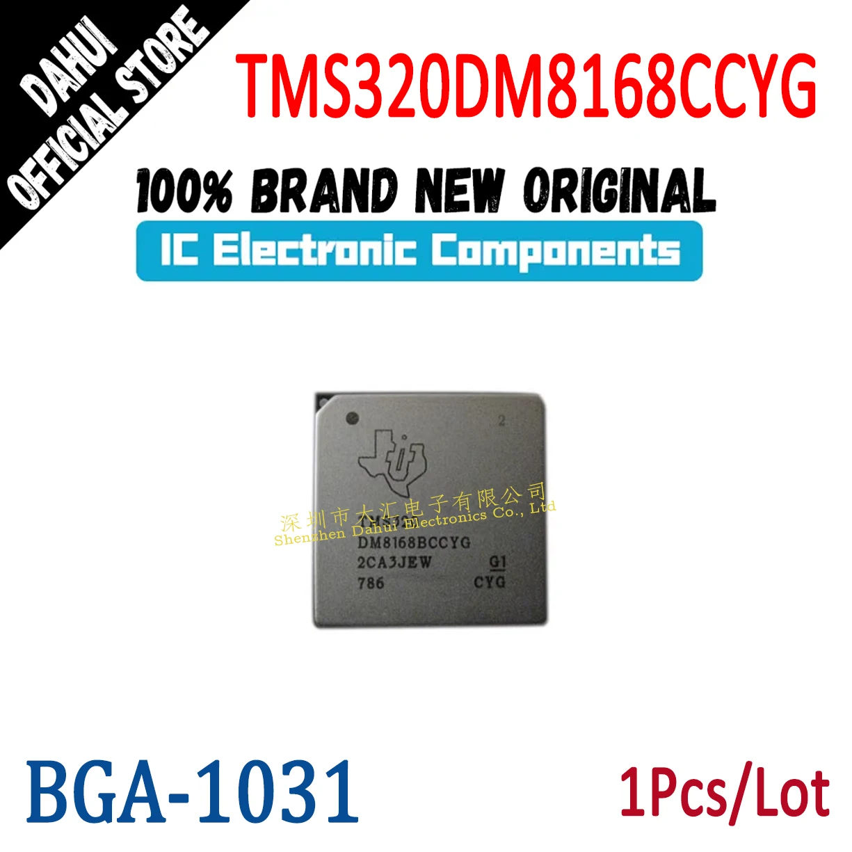 

TMS320DM8168CCYG TMS320 DM8168CCYG BGA-1031 chip IC new original