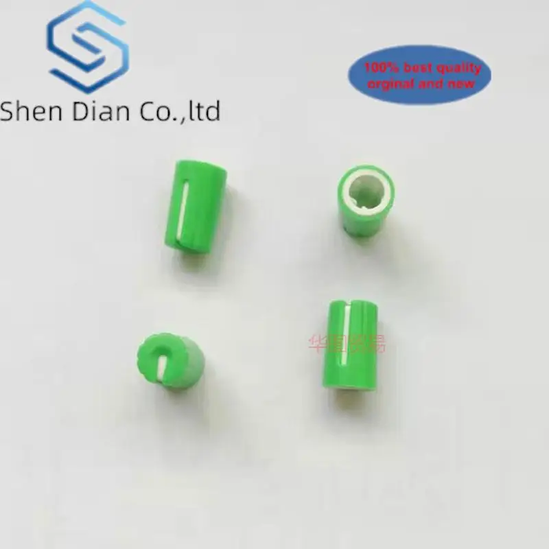 

10pcs 270 degree D axis D hole green half shaft potentiometer knob cap plastic cover twist cap twitter cap16.510.5mm