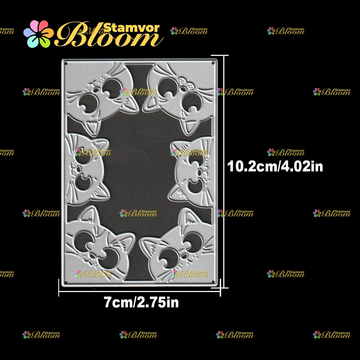 Original Lovely Cats Square Frame Metal Cutting Dies Scrapbooking Decorative Embossing