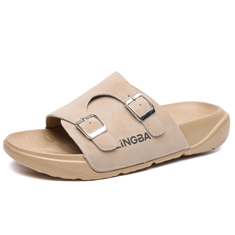 

Мужские повседневные сандалии, новые модные мужские простые пляжные сандалии, удобные легкие сандалии на мягкой подошве с плоским каблуком, мужская обувь