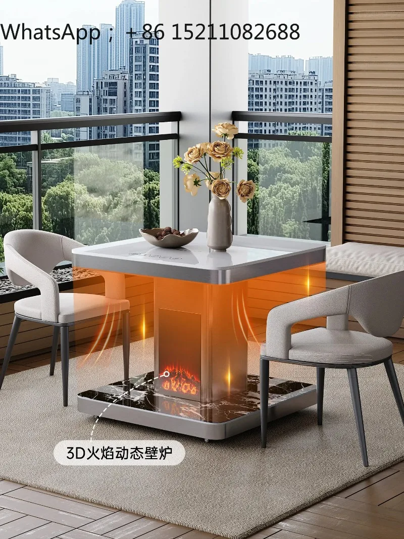 SCYsquare heating table household roasting table four-sided multi-functional living room high-end electric roasting coffee table