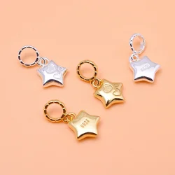 925 sterling silver Pentagram Pendant Handmade DIY beaded material bracelet necklace jewelry accessories
